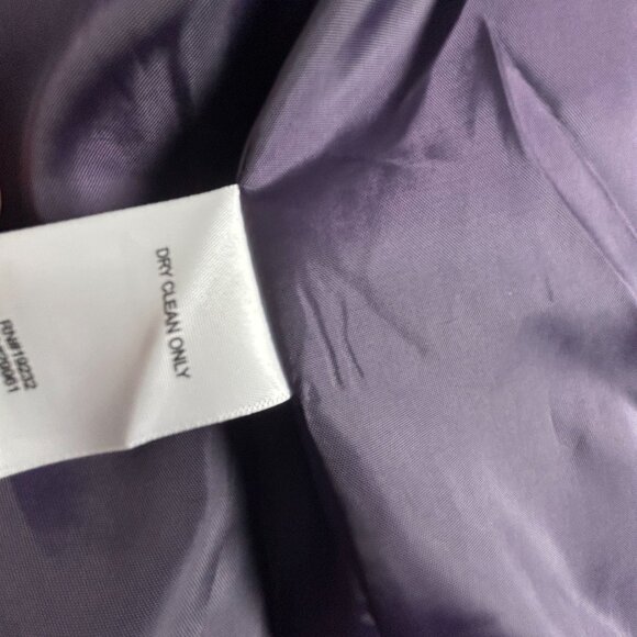 Alfred Dunner Petite Womens Purple Textured Open Front Blazer Jacket 12P Lined - Picture 4 of 7